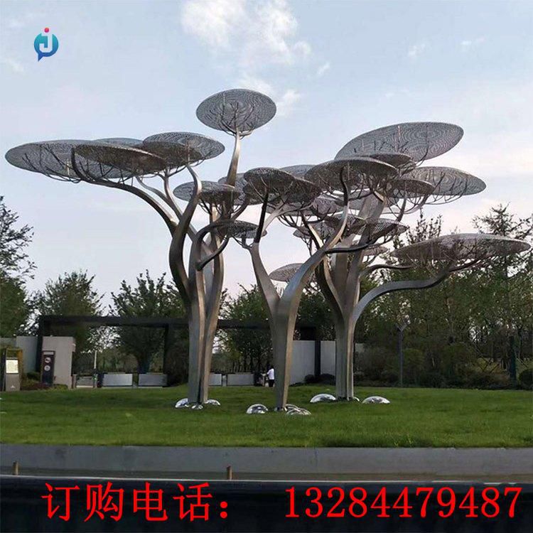 大型不銹鋼異型樹雕塑