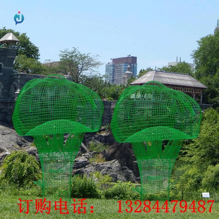 不銹鋼鏤空西藍(lán)花雕塑