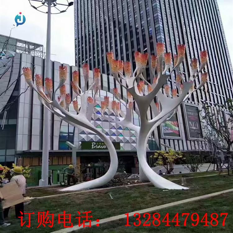 大型不銹鋼異型樹雕塑