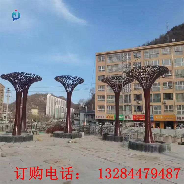 不銹鋼異型樹雕塑