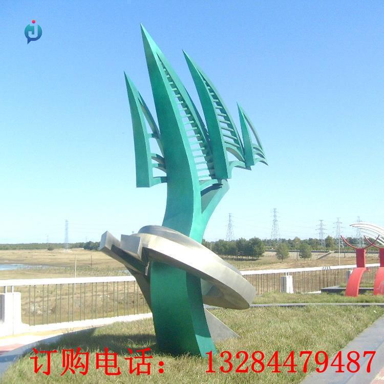 大型不銹鋼帆船雕塑