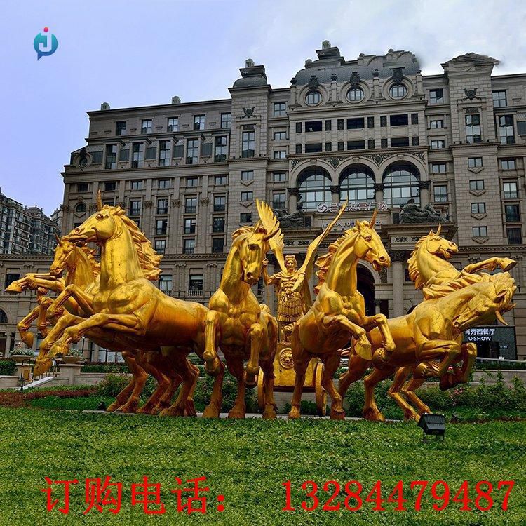 不銹鋼萬馬奔騰雕塑