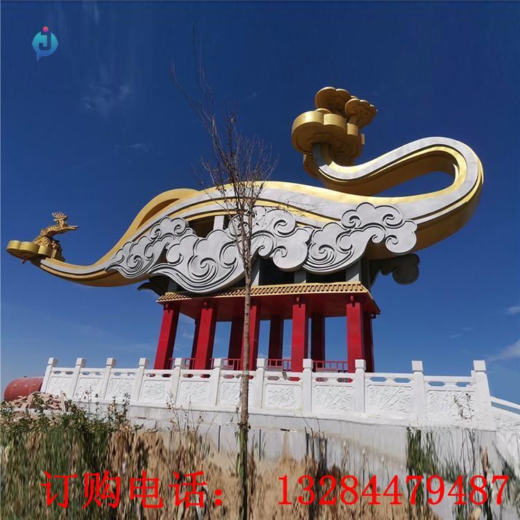 大型不銹鋼如意雕塑