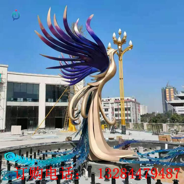 不銹鋼鳳凰雕塑