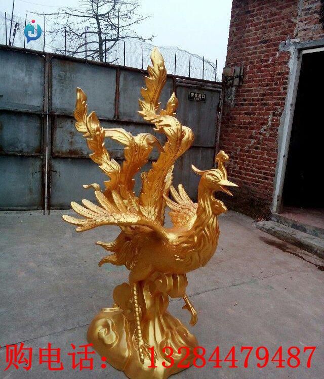 不銹鋼仿真鳳凰雕塑
