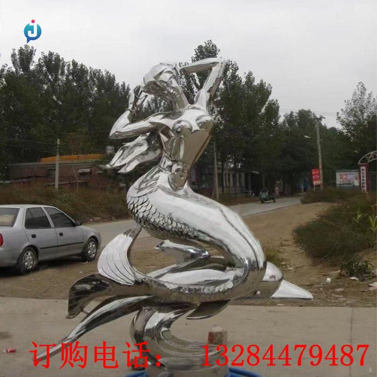 不銹鋼鏡面美人魚(yú)雕塑