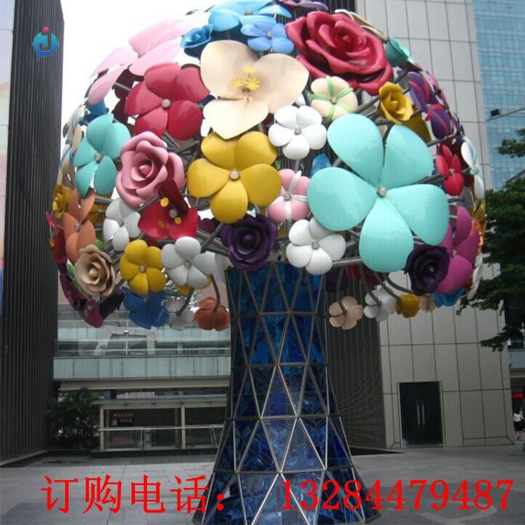 大型不銹鋼花瓶雕塑