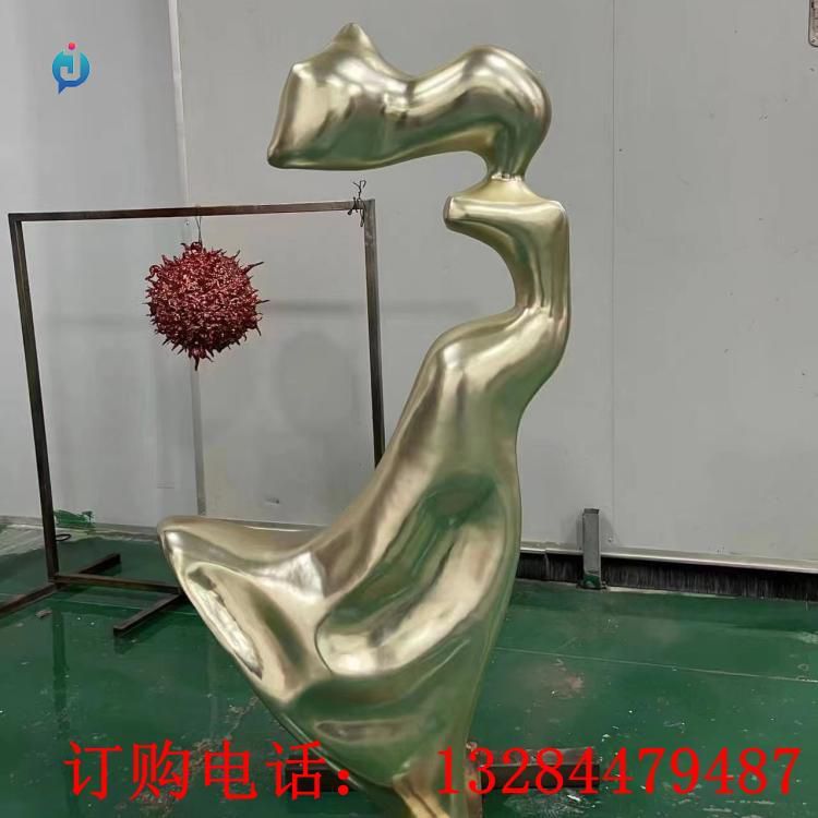 不銹鋼異型飄帶雕塑