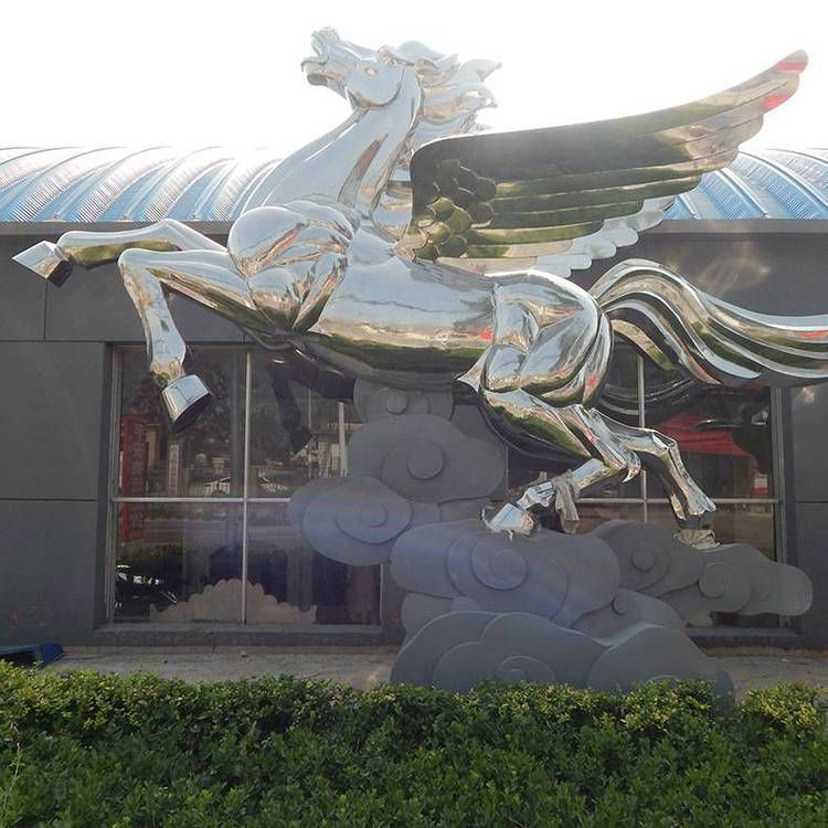 不銹鋼騰飛馬雕塑