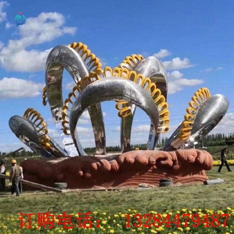 不銹鋼向日葵雕塑