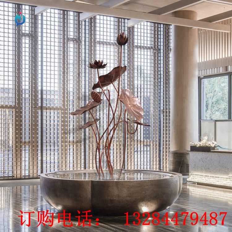 不銹鋼仿真荷花雕塑