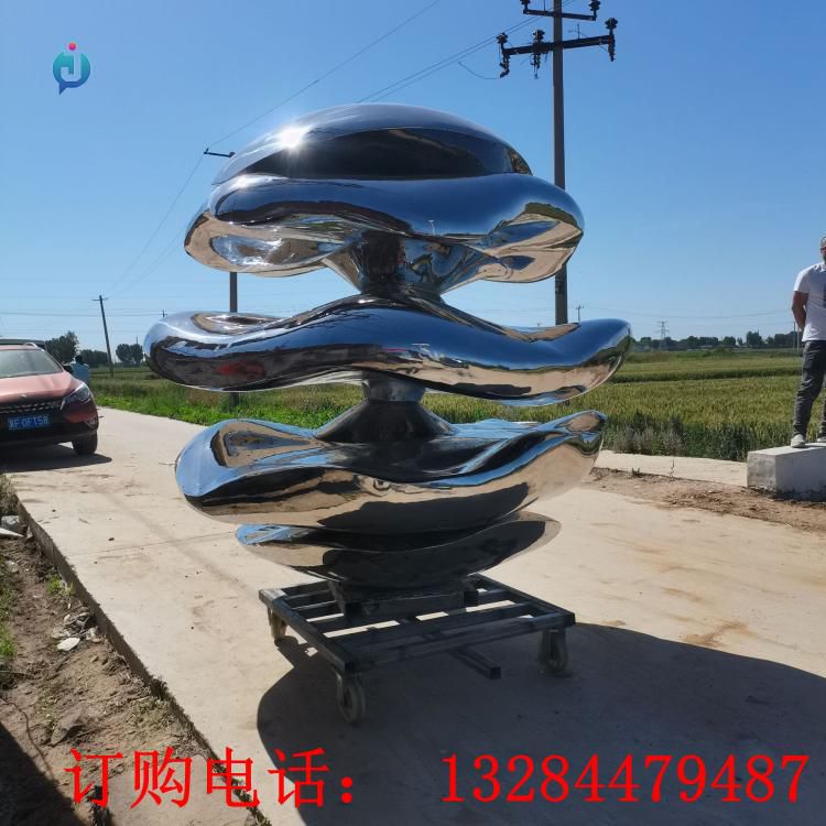 不銹鋼異型浪花雕塑