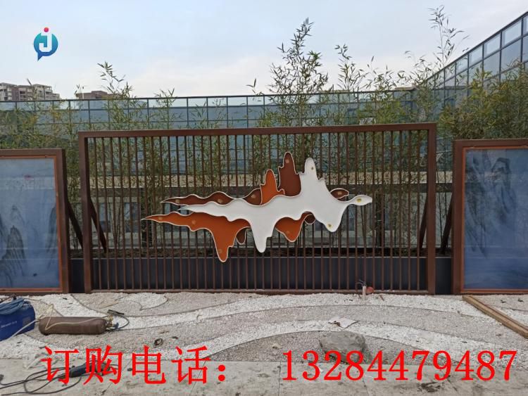 不銹鋼假山浮雕墻雕塑