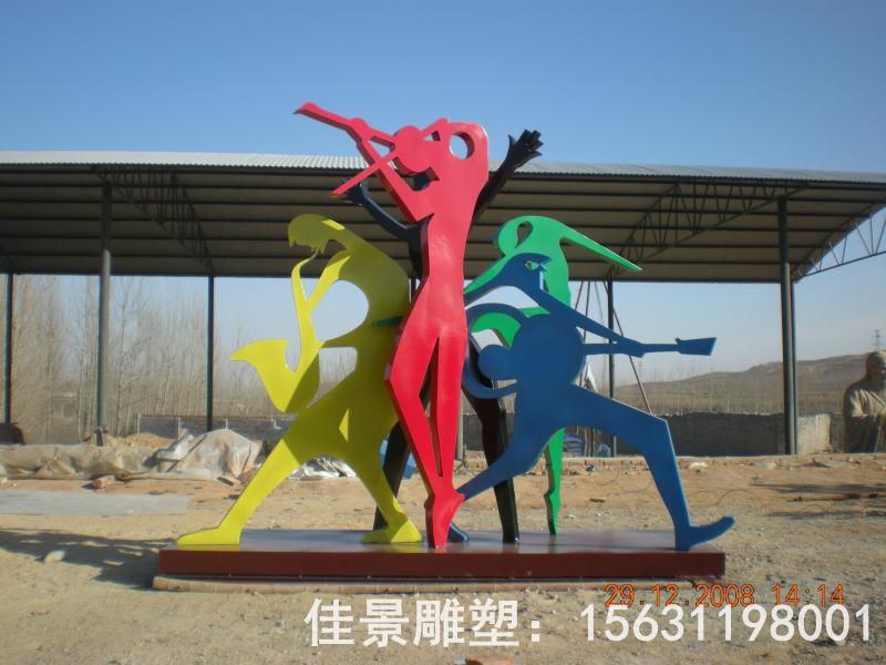 不銹鋼創(chuàng)意抽象音樂(lè)人物雕塑