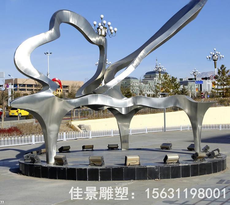 不銹鋼園林鋼琴雕塑