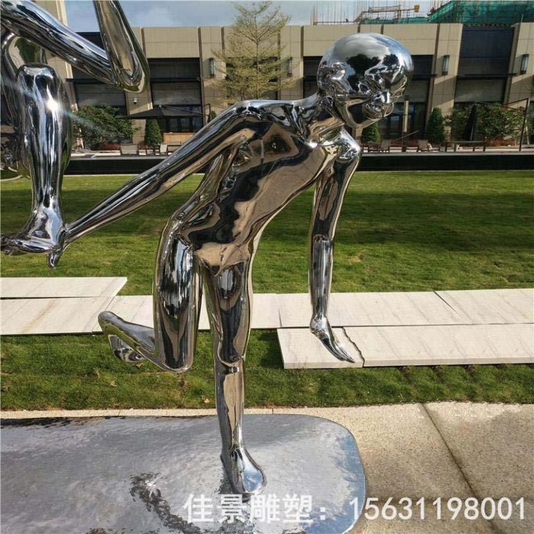 不銹鋼戶外抽象人體雕塑