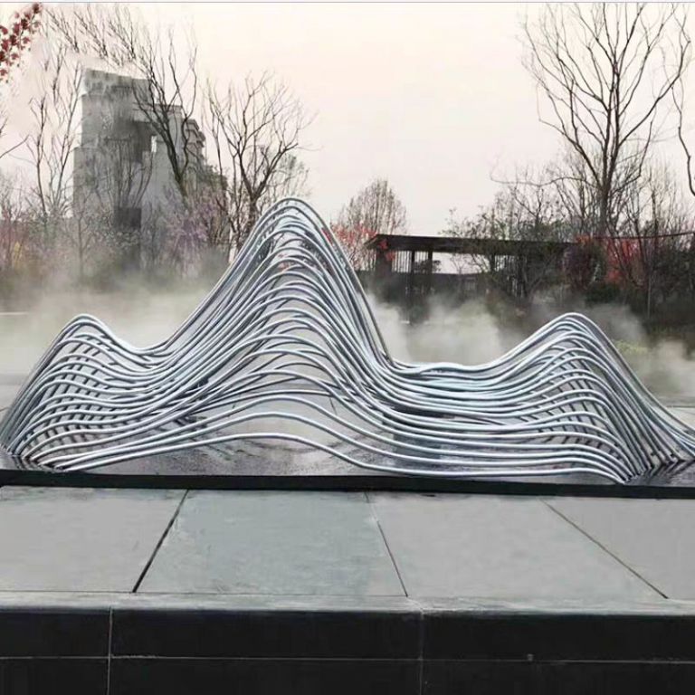 不銹鋼公園假山雕塑