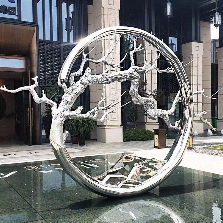 不銹鋼園林樹枝雕塑