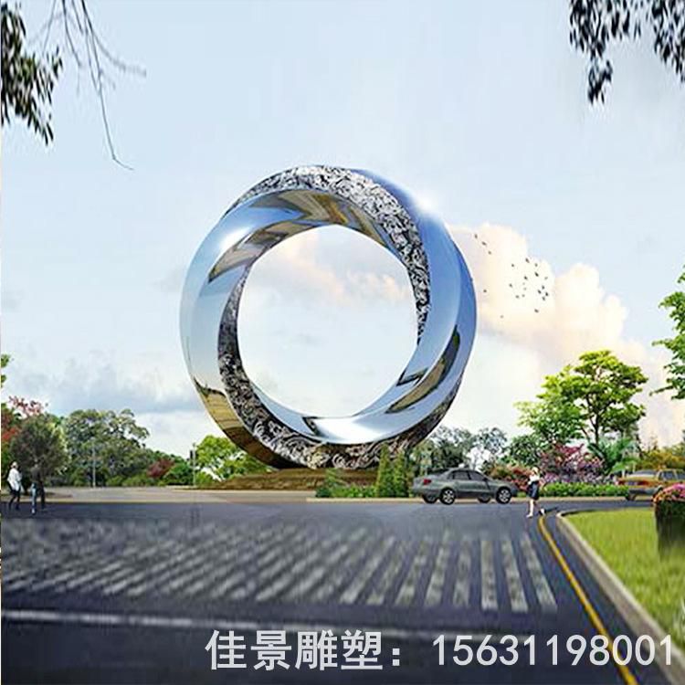 不銹鋼圓環(huán)樹枝雕塑