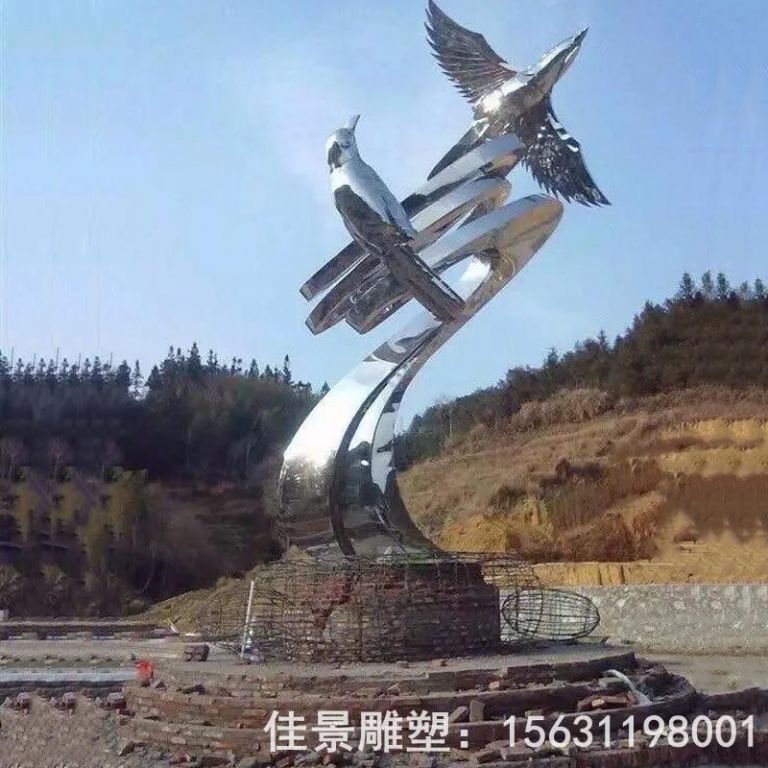 不銹鋼園林鴿子雕塑