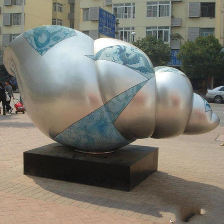 不銹鋼小區(qū)海螺雕塑