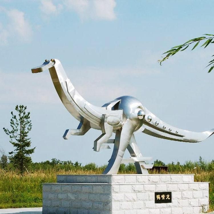 不銹鋼公園動物鴨嘴龍雕塑