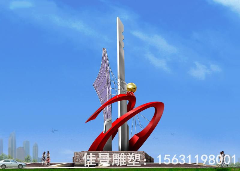 不銹鋼園林一帆風(fēng)順雕塑