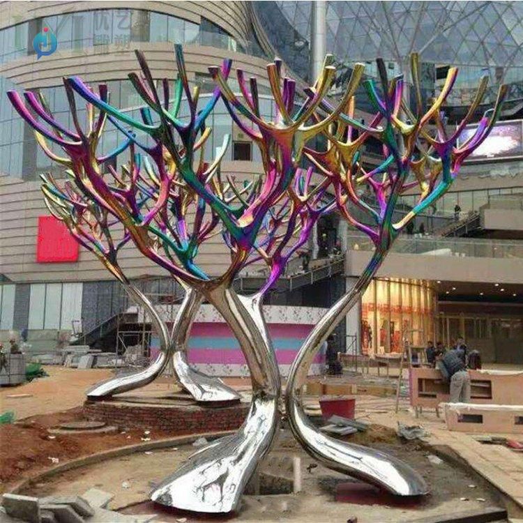 不銹鋼抽象樹枝雕塑