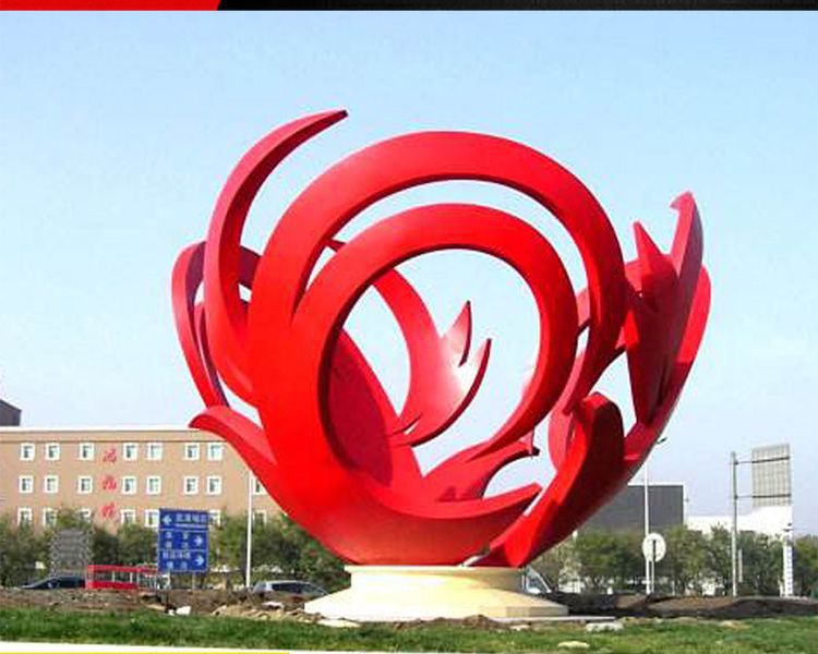 不銹鋼抽象景觀漩渦雕塑