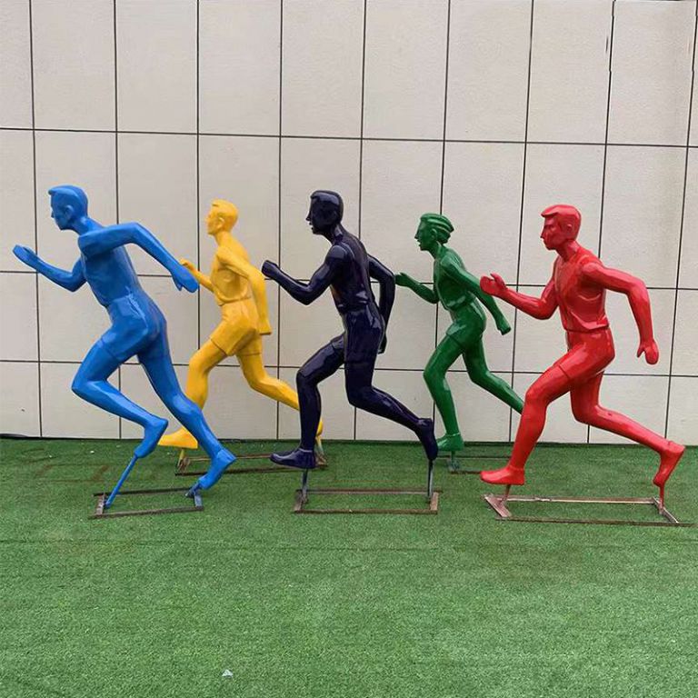 跑步人物不銹鋼雕塑