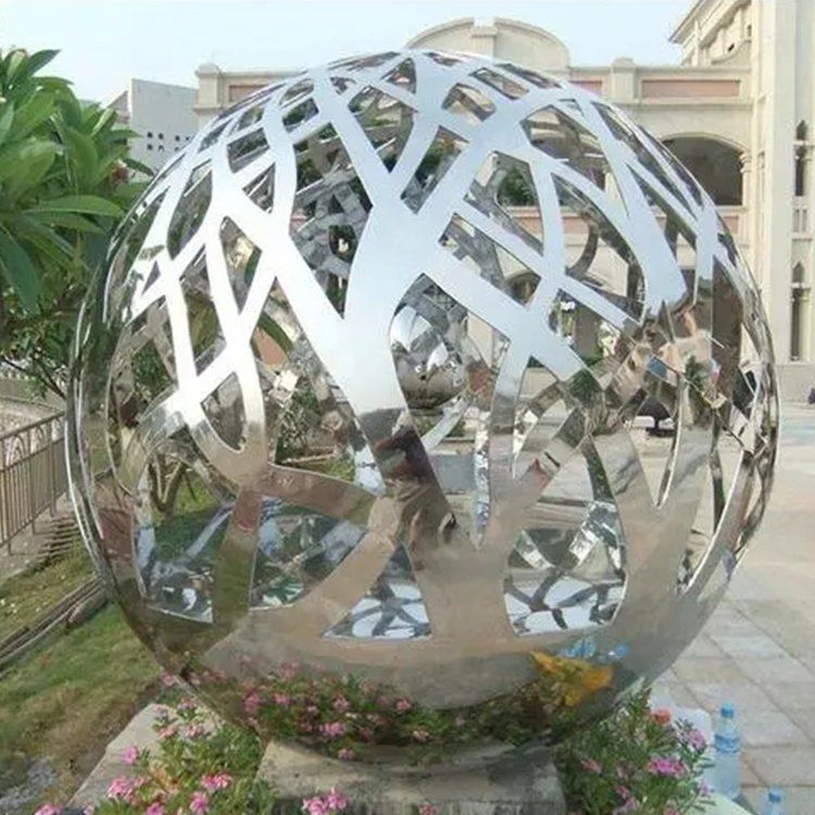 鏤空球不銹鋼雕塑