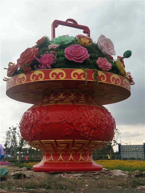 大型花盆不銹鋼雕塑