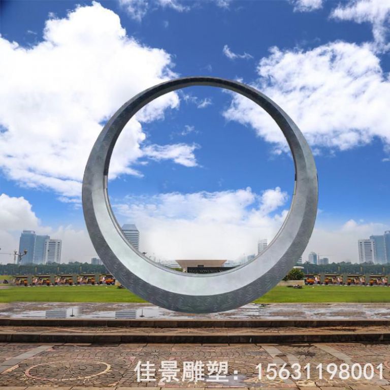 抽象圓環(huán)不銹鋼雕塑