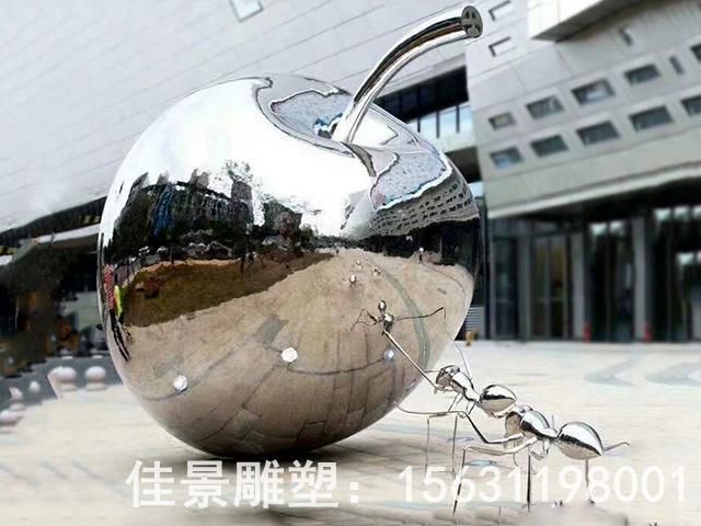 鏤空蘋(píng)果不銹鋼雕塑