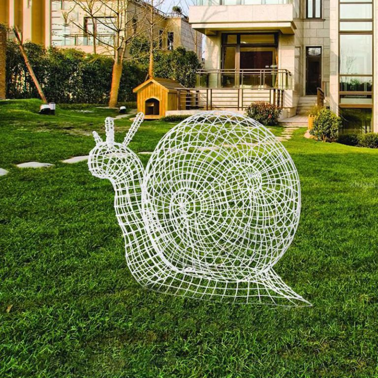 鏤空不銹鋼蝸牛雕塑
