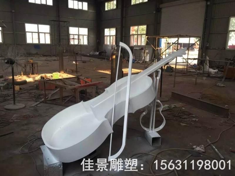 不銹鋼提琴景觀雕塑