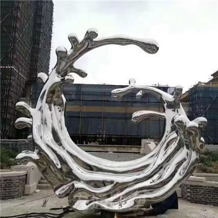 景區(qū)鏡面海浪不銹鋼雕塑