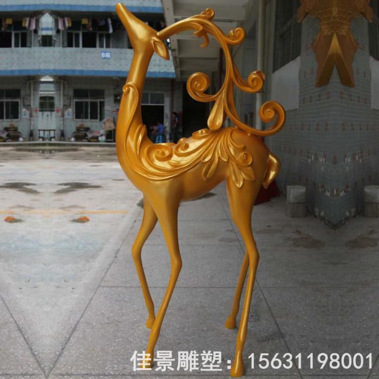 小鹿抽象動(dòng)物銅雕