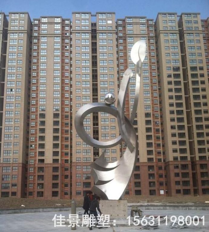 小區(qū)鏡面標志不銹鋼雕塑