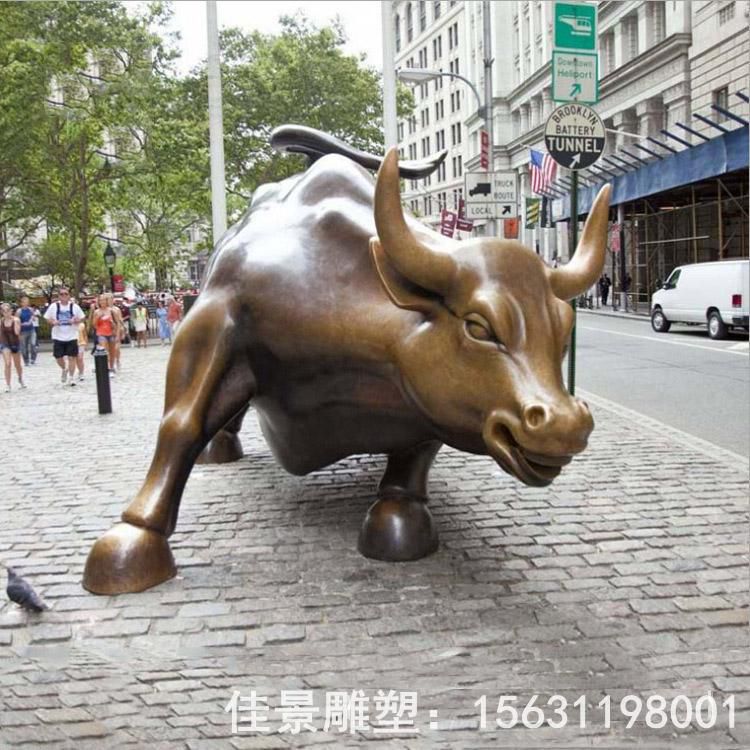 華爾街牛動物景觀銅雕