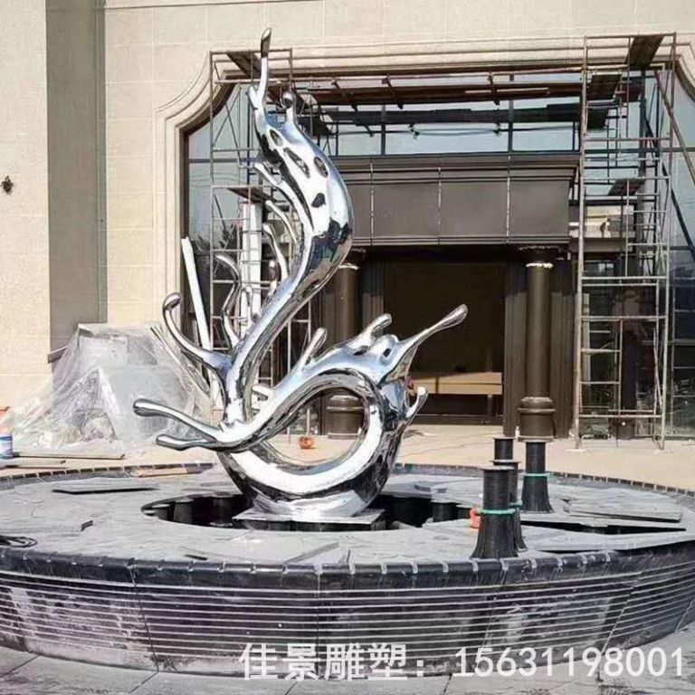 不銹鋼海浪景觀雕塑
