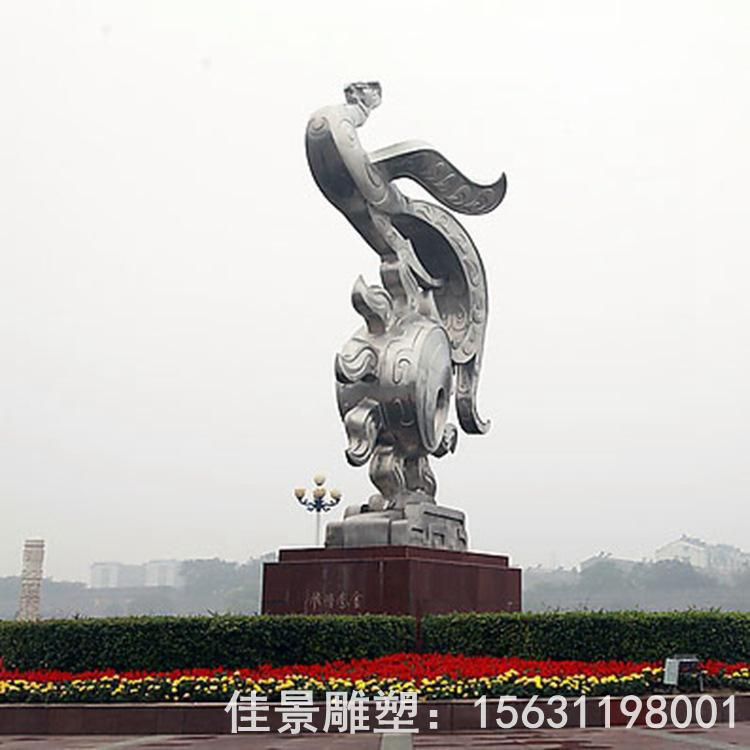 不銹鋼抽象鳳凰園林雕塑