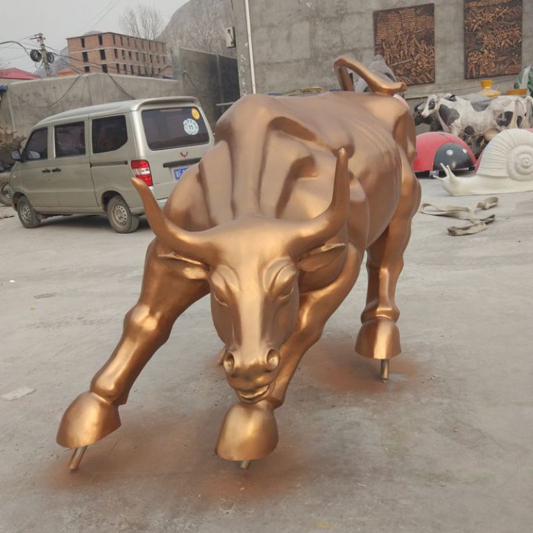 華爾街牛景觀廣場(chǎng)銅雕