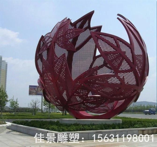 鏡面楓葉不銹鋼雕塑