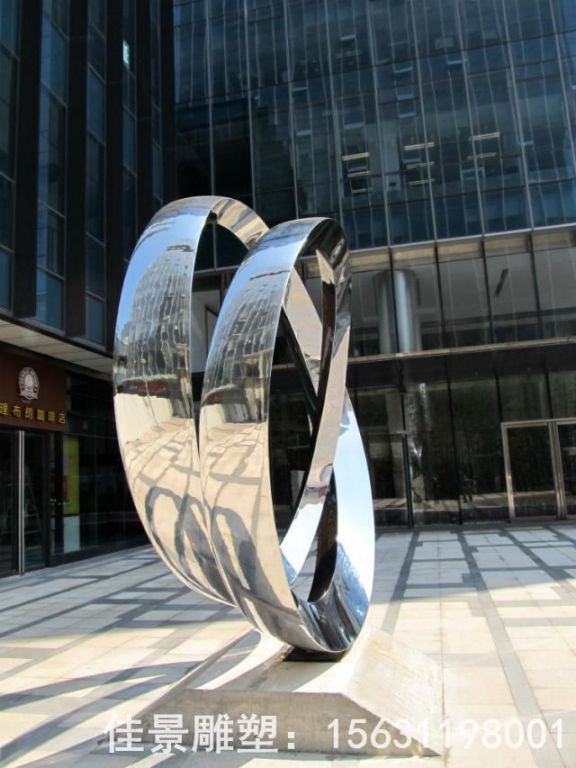 抽象圓環(huán)標(biāo)志不銹鋼雕塑