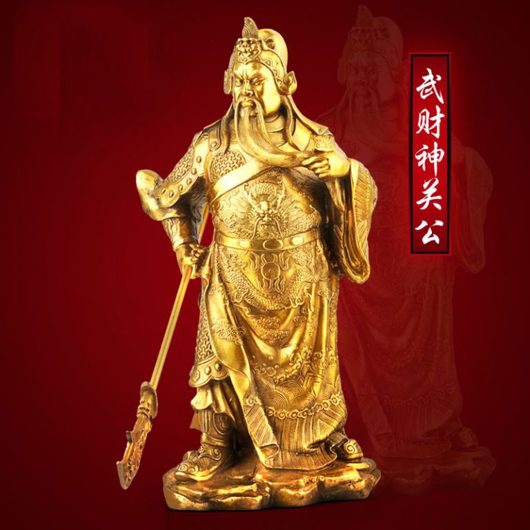 提刀關(guān)公園林景觀銅雕