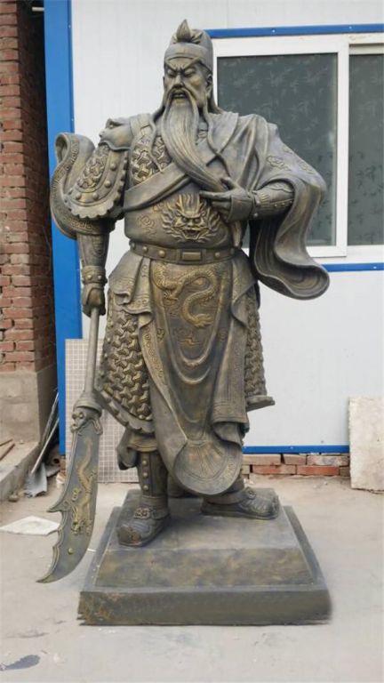 提刀關(guān)公戶外景觀銅雕