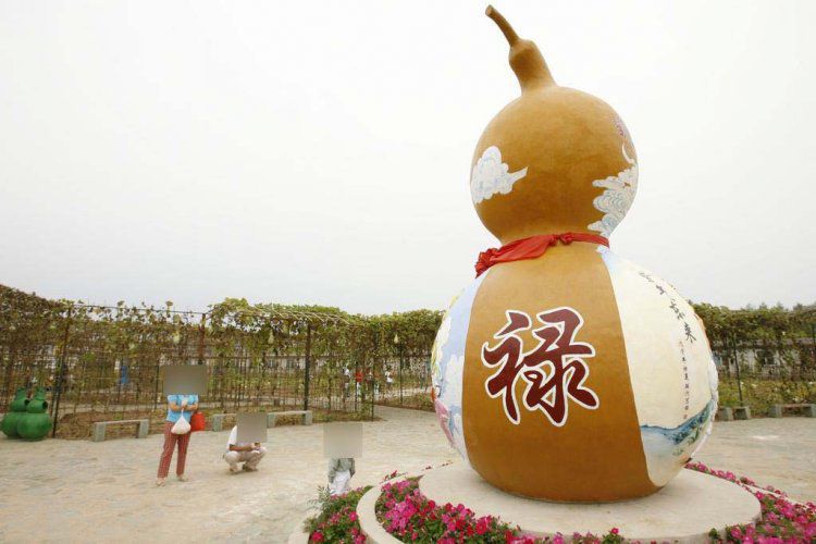 彩繪葫蘆城市景觀銅雕