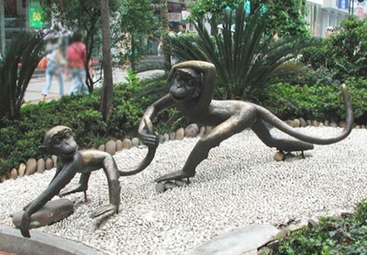青銅猴子公園景觀銅雕