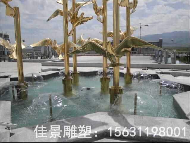 不銹鋼鴿子鏡面景觀雕塑